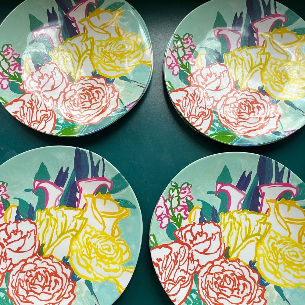 Anthropologie melamine plates - set of 8